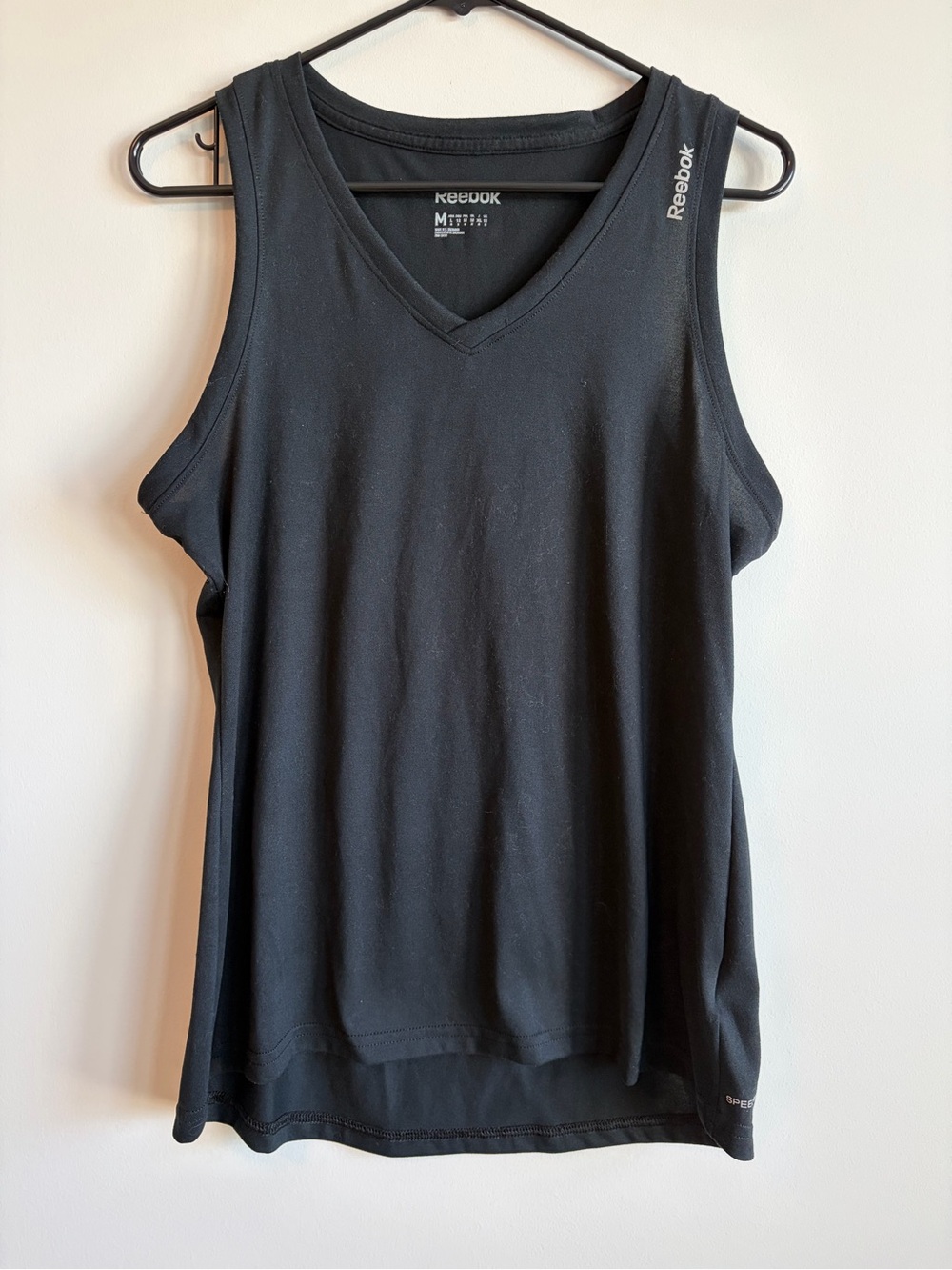 Reebok Black V-Neck Performance Tank Top